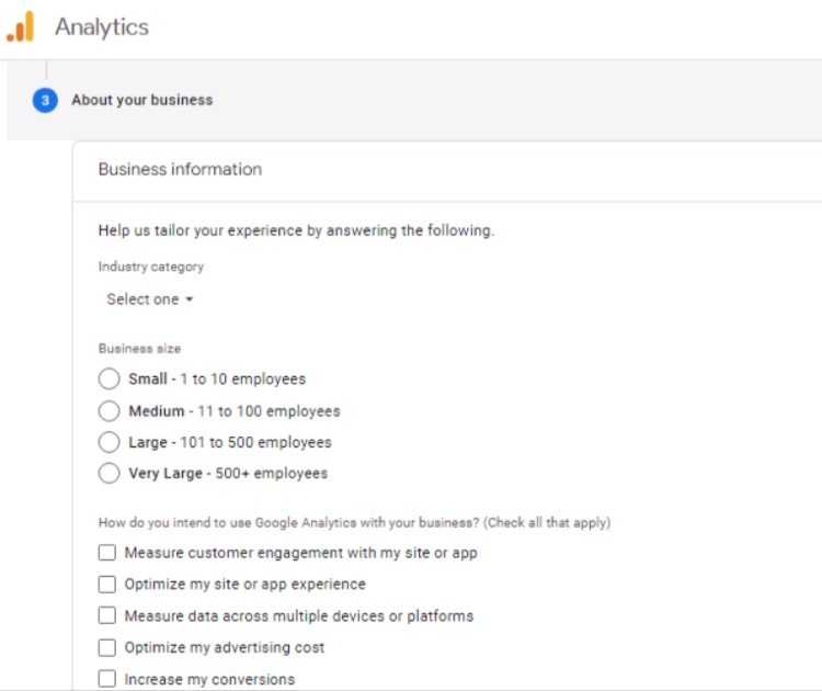 Google Analytics - about business